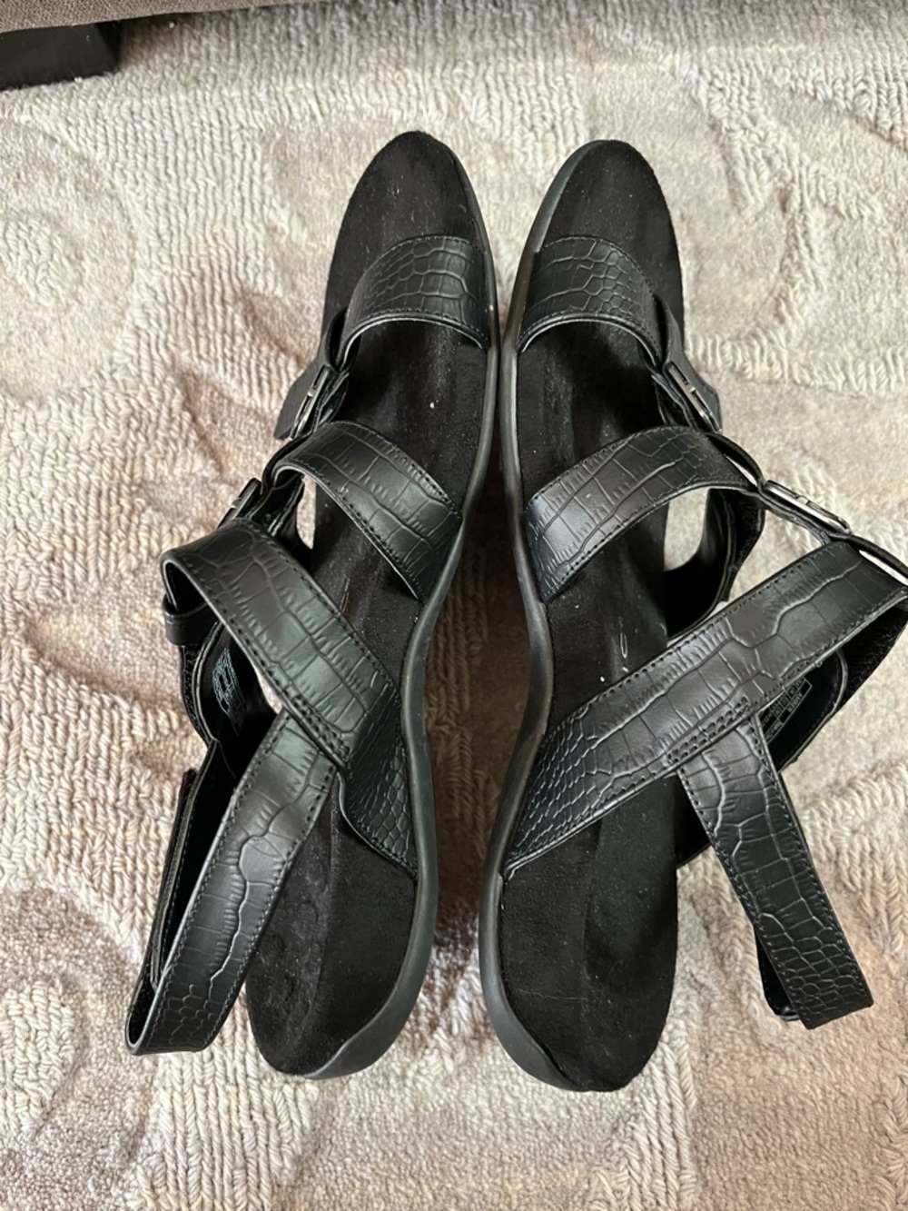 Vionic Sandals Adjustable Velcro Comfort Arch Support Amber Black Women’s 10 - Picture 4 of 9
